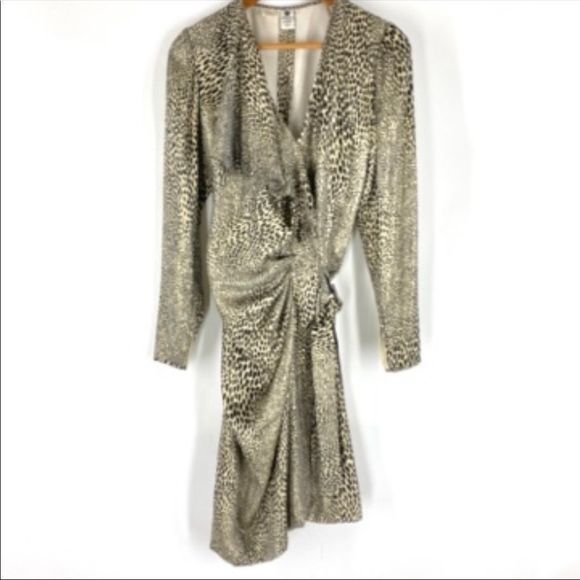 Ungaro Dresses & Skirts - 1980s Emanuel Ungaro Silk Lame Cheetah